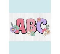 ABC Coloring Book: ABC Flower Designed Coloring Pages