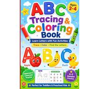 ABC Coloring Book with Letter Tracing for Kids: Learn Letters with Fun Activities - Trace Uppercase & Lowercase, Color Pictures, and Find the Correct Letter from A to Z