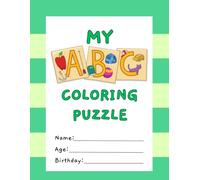 ABC Coloring Puzzle Book: Color, Laminate, Cut and Start Puzzling, Handwriting Alphabet