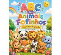 ABC dos animais fofinhos para colorir e aprender