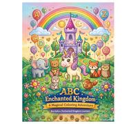 ABC Enchanted Kingdom Coloring Book for Kids Ages 3-6: Unicorns, Cute Animals & Fantasy Castles | Learn the Alphabet with Magical Illustrations | Bold Lines for Crayons