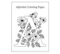 ABC flower coloring book
