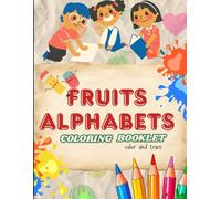 ABC Fruits Coloring Book - English Alphabet Learning with Fun Fruit Pictures