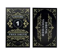 ABC Gift Shop,gettone per bevande nere, gettoni per bevande gratuiti, biglietti per bevande, buoni per bevande nuziali, un drink gratis, buono drink ristorante, bomboniere