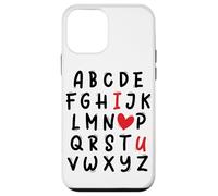 ABC I Love U Heart Valentine's Day I Heart You Alphabet Custodia per iPhone 12 mini