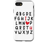 ABC I Love U Heart Valentine's Day I Heart You Alphabet Custodia per iPhone SE (2020) / 7/8