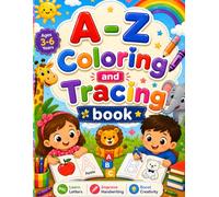 ABC Kids Colouring And Tracing Book: Learn The Alphabet with Fun Letter Tracing and Easy Colouring Pages for KIds 3 - 6