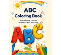 ABC Learning & Coloring Book: Uppercase & Lowercase Letters, and Coloring Fun Pictures for Preschool & Kindergarten Kids Ages 3-6