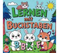 ABC Malspaß - Buchstaben Lernen & Ausmalen für Kinder ab 3 Jahren: mit niedlichen Tieren, Gegenständen und 10 Gratis Zahlen Mandalas