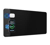 abc.mat Tappetino per mouse 3 in 1 con ricarica wireless magnetica, 80 x 40 cm, superficie liscia impermeabile, base antiscivolo, nessun adattatore