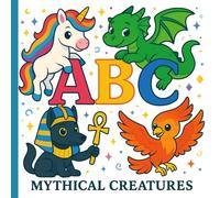 ABC MYTHICAL CREATURES: Educational Coloring Book with Fun, Cute, Bold Simple Mythical Creature Designs and Alphabets
