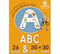 ABC Puzzle & Phonics for Kids Ages 4-8: Fun Letter Sound Recognition Alphabet Game, plus Cut-and-Paste Activities to Boost Early Reading Skills