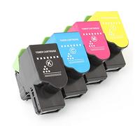 ABC Set compatibile 4x Toner per Lexmark CS421 CS421dn CS521 CS521dn CS622 CS622de CX421 CX421adn CX522 CX522ade CX622 CX622ade CX625 CX625ade