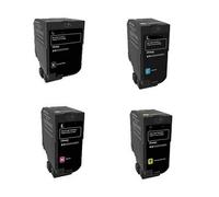 ABC set compatibile 4x Toner per Lexmark CS727 CS727DE CS728 CS728DE CX727 CX727DE
