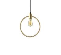 Sospensione Moderna Abc Metallo Ottone 1 Luce E27 Diffusore Tondo