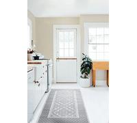 ABC Tappeto arredo-bagno fatto a mano in cotone ALGHERO silver 50x80