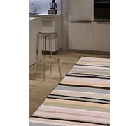 ABC Tappeto in cotone CASABLANCA STRIPES GREY 55X140