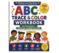 ABC Trace & Color Workbook for Preschoolers: 190 Fun Educational Activities for Letter Tracing, Alphabet Practice, Handwriting, Fine Motor Skills & Kindergarten Readiness