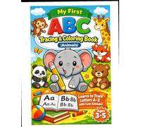 ABC Tracing & Coloring Book (Animals): An A-Z Creative Adventure: Large Hollow Letters, Dotted Tracing Lines, and Cute Animals to Color