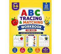 ABC Tracing & Matching Workbook A-Z for Kids: Fun Alphabet Practice with Tracing, Matching, and Writing Activities for Preschool & Kindergarten Ages 3-6