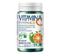 ABC TRADING Vitamina C PureWay-C, con Citrobioflavonoidi, 500 mg 100% naturale, adatta anche a Vegani e Vegetariani, confezione da 45 capsule