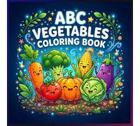 ABC Vegetables Coloring Book for Kids: Fun and Educational Alphabet Vegetable Coloring Book with Cute Veggies and Vitamin Learning for Toddlers, Preschoolers and Kindergarten Kids