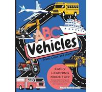 ABC Vehicles: Trace, Color, Learn!