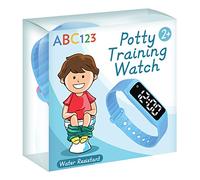 ABC123 Orologio per imparare a usare il vasino, promemoria per bambini, resistente all'acqua, timer per imparare a usare il bagno, per bambini e bambini, colore blu