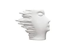 ABCBCA Inseguendo Il Vento Uomo Ceramica Fiore Vaso Vaso Viso Scultura Artigianato Desktop Disposizione Floreale Contenitore Decorazioni for la casa (Color : B)