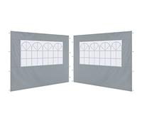 ABCCANOPY Confezione da 2 pannelli laterali intercambiabili di ricambio per gazebo da 3 m, colore: grigio