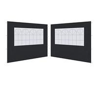 ABCCANOPY Confezione da 2 pannelli laterali intercambiabili di ricambio per gazebo da 3 m, colore nero
