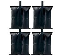 ABCCANOPY Confezione da 4 Sacchi di Sabbia Grandi per Gazebo, di Grado Industriale, Resistenti, con Doppia Cucitura, per Gazebo Pop-up, ombrelloni, mobili da Esterno (Nero)