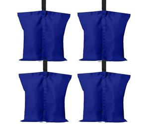 ABCCANOPY Confezione da 4 sacchi di sabbia per gazebo, di grado industriale, resistenti, con doppia cucitura, per gazebo pop-up, ombrelloni, mobili da esterno (blu)