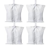 ABCCANOPY Confezione da 4 sacchi di sabbia per gazebo, resistenti e di grado industriale, con doppia cucitura, pesi per gambe per gazebo pop-up, ombrelloni, mobili da esterno (bianco)