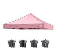 ABCCANOPY - Copertura di ricambio per tettuccio pop-up, 100% impermeabile, disponibile in 18 colori, 4 sacchetti per pesi, NEW PINK