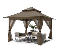 AbcCanopy - Gazebo pieghevole da esterno con zanzariera, 4 x 4 m