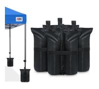 ABCCANOPY Heavy Duty Premium Instant Shelters Gazebo Peso Borse per Gazebo Pop Up Gazebo, patio esterno, cortile - Set di 1,8 - 22,7 kg di capacità per sacchetto