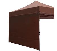 ABCCANOPY Instant Canopy SunWall 10x10 FT, 1 Pack Sidewall Only, No Frame or Top, Brown