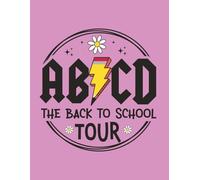 ABCD The Back to School TOUR - Student Edition 8.5x11 Notebook Planner PINK: Blank Wide Lined Journal - Great for School, College, University, Work, Office