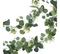 ABCDipper Ghirlanda di Edera Artificiale Foglie di Eucalipto Verde Finte Viti Fogliame Piante Rampicanti Appese per Decorazioni Interne ed Esterne