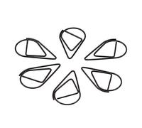 ABchat 50pcs Retro Hollow Waterdrop Shape Small Paper Clips Metal Paper Clamps for School Office Stationery, Black Durable And Useful