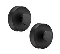 ABchat Hole Free Clothes Hook Suction Cup Hook Black Shower Towels Holder ForF Home Room Bathroom 2PCS Bath Towel Hooks