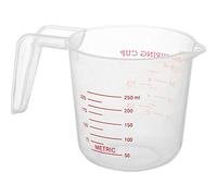 ABchat Measuring Cup, with Scale & Handle 250ml Plastic Measuring Jugs Transparent Nesting Stackable Container for Liquids Dry Solid