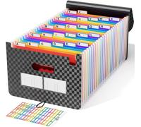 Abclife 26Tasche Cartella Portadocumenti A4 - Porta Documenti Espandibile/Artico