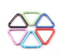 ABCOOL 12 clip portachiavi a forma di triangolo, mini moschettoni piccoli, in alluminio, 5,1 cm, a sgancio rapido, chiusura automatica, a forma di D, clip a molla per casa, camper, campeggio, pesca,