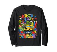 ABCs 123s And Big Kid Dreams Back To School Teacher Maglia a Manica