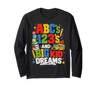 ABCs 123s And Big Kid Dreams Back To School Teacher Maglia a Manica