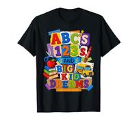 ABCs 123s And Big Kid Dreams Back To School Teacher Maglietta