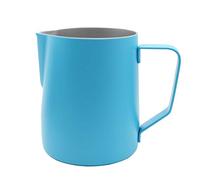 Abcsea 1 Pezzo Bricco per Latte in Acciaio Inox, Brocca di Latte, Brocca in Acciaio Inox, Montalatte Latte, Schiuma di Latte, caffè Latte Art Penna caffè, Blu 600ml/20oz