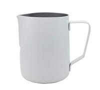 Abcsea 1 Pezzo Bricco per Latte in Acciaio Inox, Brocca di Latte, Brocca in Acciaio Inox, Montalatte Latte, Schiuma di Latte, caffè Latte Art Penna caffè, Bianca 600ml/20oz